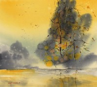Arif Ansari, 11 x 12 Inch, Water Color on Paper, Landscape Painting, AC-AAR-061